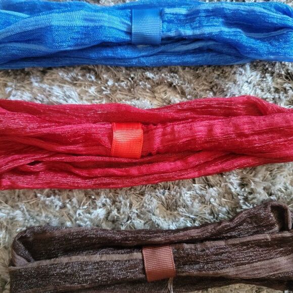 Set of 9 Nylon Handmade Headbands Yellow Green Blue Brown Red Orange Soft - Picture 5 of 8